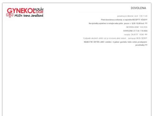 Gynekologie - MUDr. Ivana Janečková