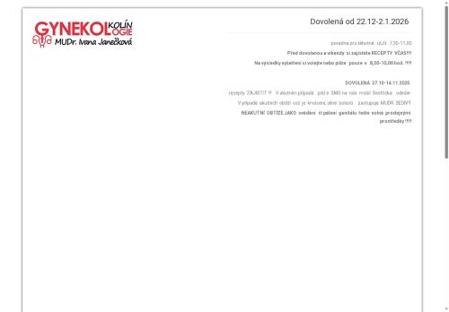 Zobrazit webové stránky Gynekologie - MUDr. Ivana Janečková