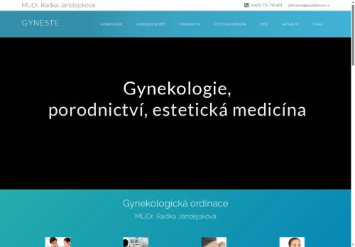 Zobrazit webové stránky Gynekologie a estetická medicína - MUDr. Radka Jandejsková