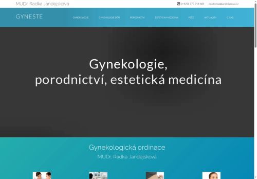 Zobrazit webové stránky Gynekologie a estetická medicína - MUDr. Radka Jandejsková
