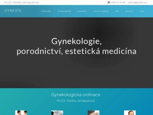 Gynekologie a estetická medicína - MUDr. Radka Jandejsková