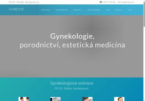 Zobrazit webové stránky Gynekologie a estetická medicína - MUDr. Radka Jandejsková