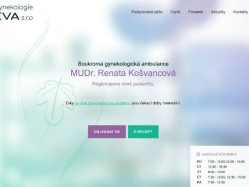 Gynekologie EVA - MUDr. Renata Košvancová