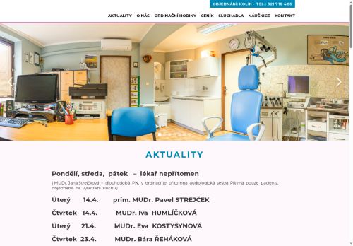 Zobrazit webové stránky ORL ambulance - MUDr. Jana Strejčková, MUDr. Pavel Strejček