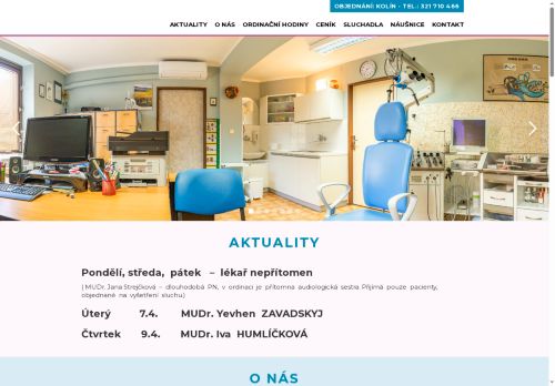 Zobrazit webové stránky ORL ambulance - MUDr. Jana Strejčková, MUDr. Pavel Strejček