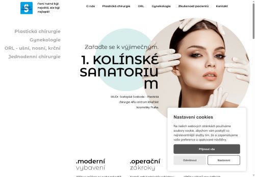 Zobrazit webové stránky 1. kolínské sanatorium: plastická chirurgie – gynekologie – ORL