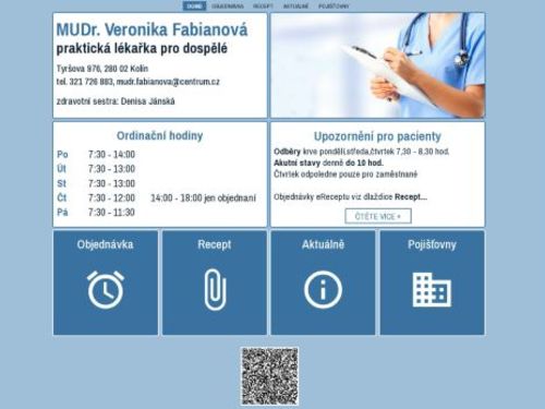 Praktický lékař pro dospělé - MUDr. Veronika Fabianová