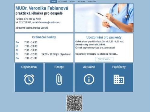 Praktický lékař pro dospělé - MUDr. Veronika Fabianová