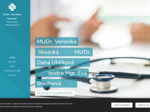 Praktický lékař pro dospělé - MUDr. Veronika Vesecká