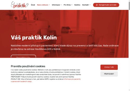 Zobrazit webové stránky Praktický lékař pro dospělé - Váš praktik Kolín