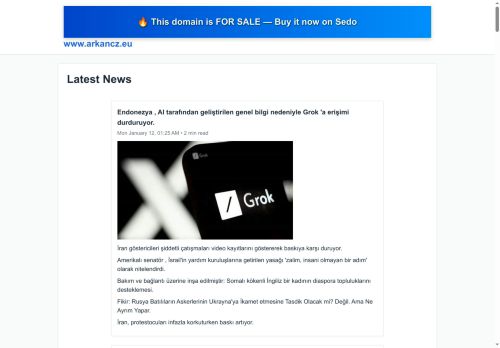 Webové stránky Arkan s.r.o., Strančice