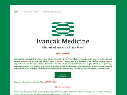 Praktický lékař pro dospělé Ivancak Medicine - MUDr. Jana Bardová, MUDr. Peter Ivančák PhD.