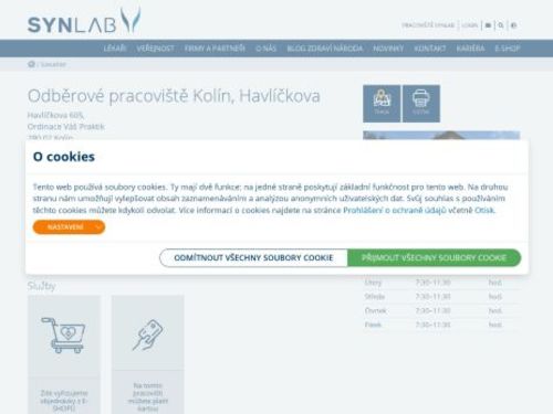 SYNLAB - odběrové pracoviště Kolín, Havlíčkova