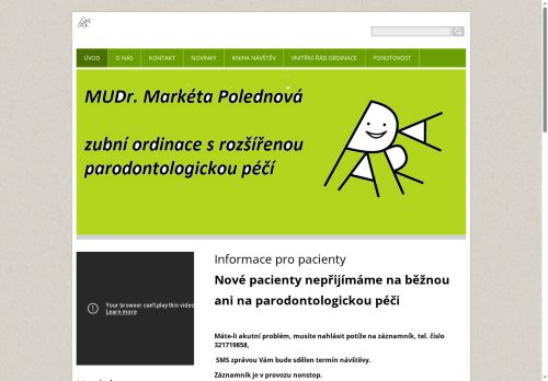 Zobrazit webové stránky Zubní ordinace s rozšířenou parodontologickou péčí - MUDr. Markéta Polednová