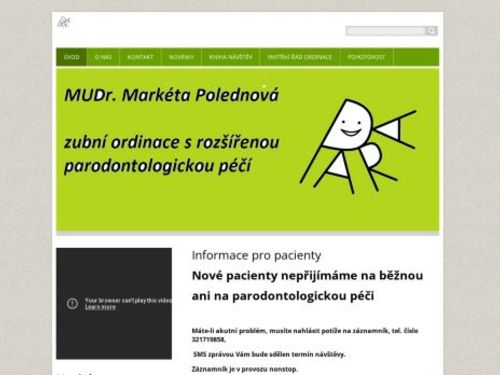 Zubní ordinace s rozšířenou parodontologickou péčí - MUDr. Markéta Polednová