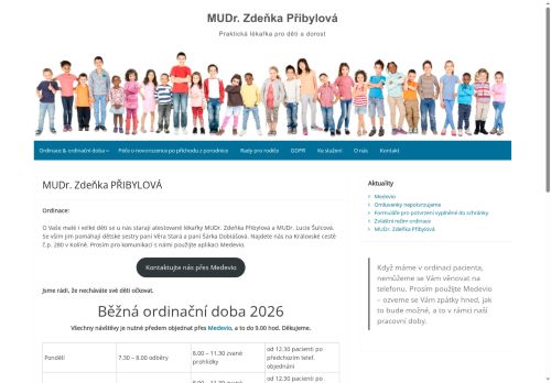 Zobrazit webové stránky Praktický lékař pro děti a dorost - MUDr. Zdeňka Přibylová