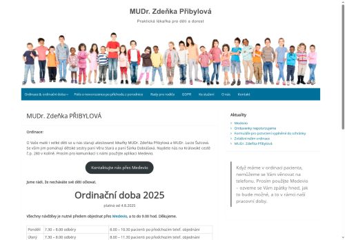 Zobrazit webové stránky Praktický lékař pro děti a dorost - MUDr. Zdeňka Přibylová