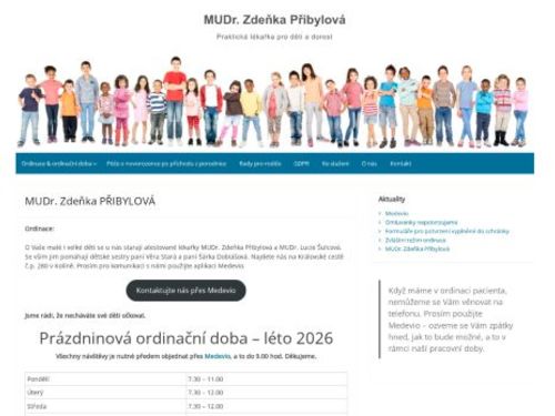 Praktický lékař pro děti a dorost - MUDr. Zdeňka Přibylová