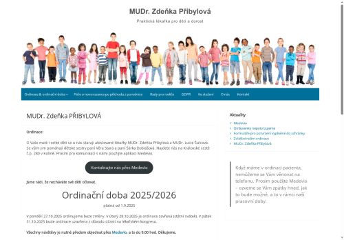 Zobrazit webové stránky Praktický lékař pro děti a dorost - MUDr. Zdeňka Přibylová