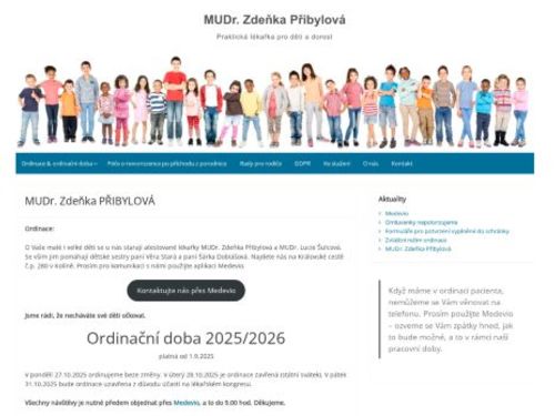 Praktický lékař pro děti a dorost - MUDr. Zdeňka Přibylová