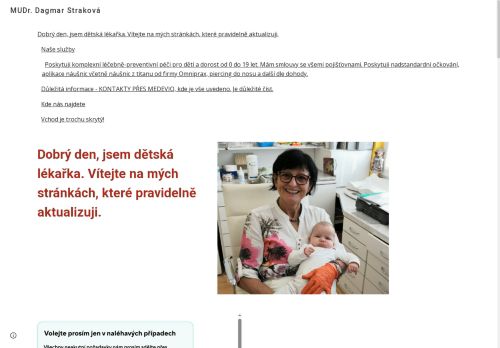 Zobrazit webové stránky Praktický lékař pro děti a dorost - MUDr. Dagmar Straková