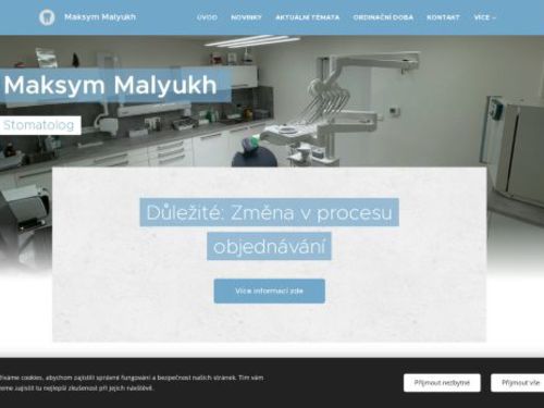 Zubní ordinace - Dr. Maksym Malyukh
