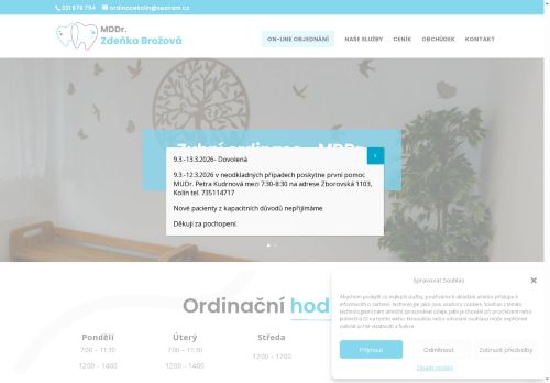 Zobrazit webové stránky Zubní ordinace - MDDr. Zdeňka Brožová