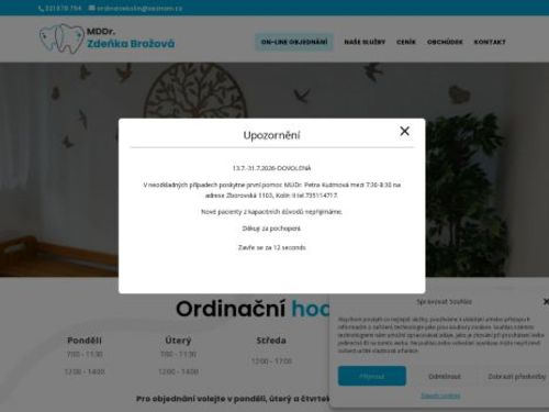 Zubní ordinace - MDDr. Zdeňka Brožová