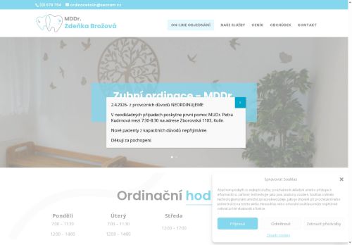 Zobrazit webové stránky Zubní ordinace - MDDr. Zdeňka Brožová