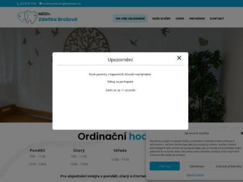 Zubní ordinace - MDDr. Zdeňka Brožová