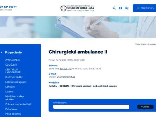 Chirurgická ambulance II - Nemocnice Kutná Hora