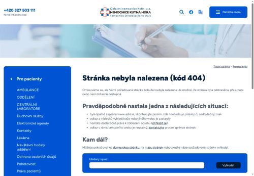 Zobrazit webové stránky Psychiatrická ambulance - Nemocnice Kutná Hora - MUDr. Tereza Mládková