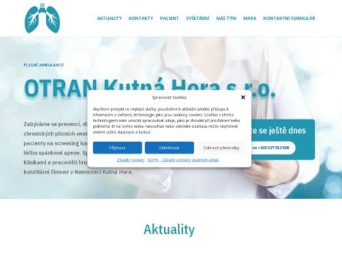 Oddělení pneumologie a ftizeologie - OTRAN Kutná Hora