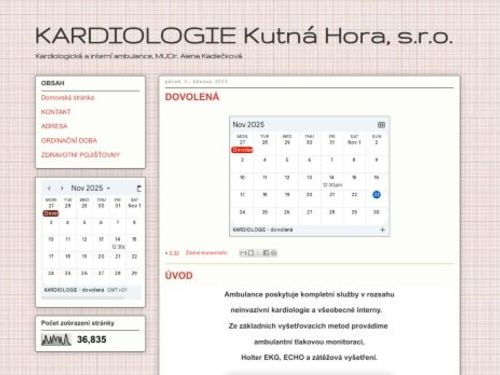 Kardiologická ambulance - MUDr. Alena Kadlečková