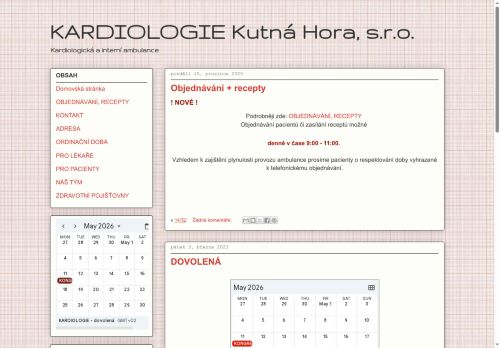 Zobrazit webové stránky Kardiologická ambulance - MUDr. Alena Kadlečková