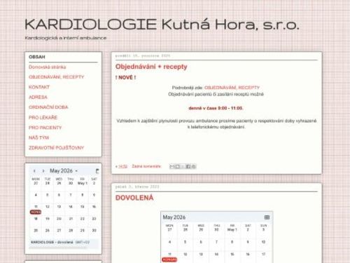 Kardiologická ambulance - MUDr. Alena Kadlečková