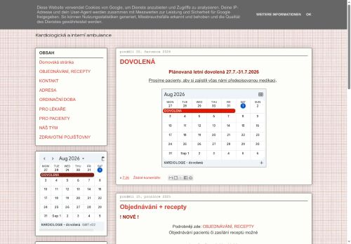 Zobrazit webové stránky Kardiologická ambulance - MUDr. Alena Kadlečková