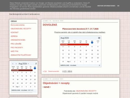 Kardiologická ambulance - MUDr. Alena Kadlečková