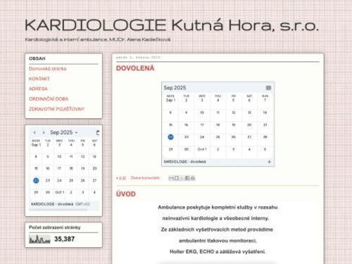 Kardiologická ambulance - MUDr. Alena Kadlečková