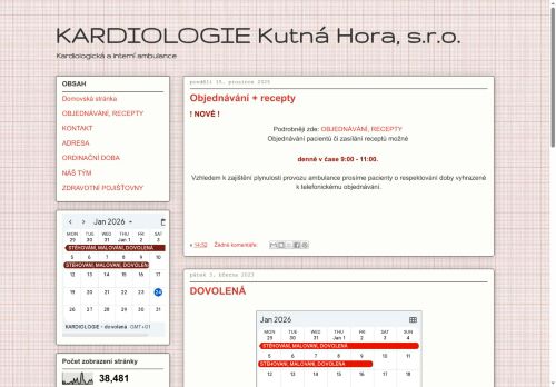 Zobrazit webové stránky Kardiologická ambulance - MUDr. Alena Kadlečková