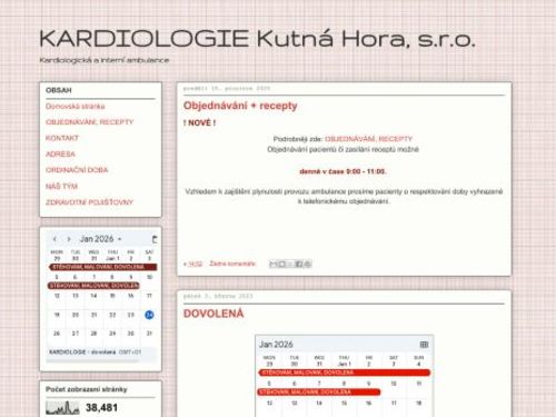 Kardiologická ambulance - MUDr. Alena Kadlečková