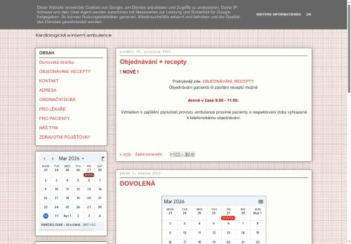 Zobrazit webové stránky Kardiologická ambulance - MUDr. Alena Kadlečková
