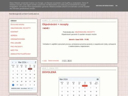 Kardiologická ambulance - MUDr. Alena Kadlečková