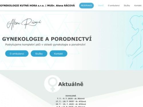 Gynekologie - MUDr. Alena Rácová