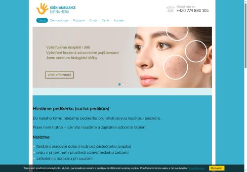Zobrazit webové stránky Kožní ambulance - MUDr. Lucie Petrů