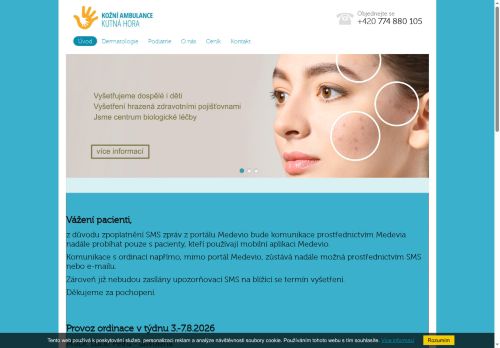 Zobrazit webové stránky Kožní ambulance - MUDr. Lucie Petrů