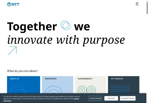 Webové stránky NTT Czech Republic s.r.o., Praha