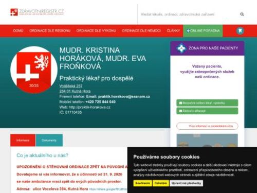 Praktický lékař pro dospělé - MUDr. Kristina Horáková