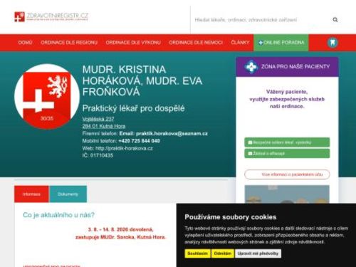 Praktický lékař pro dospělé - MUDr. Kristina Horáková