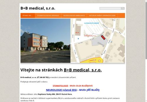 Zobrazit webové stránky Stomatologická ordinace B+B medical - MUDr. Olga Blažejová